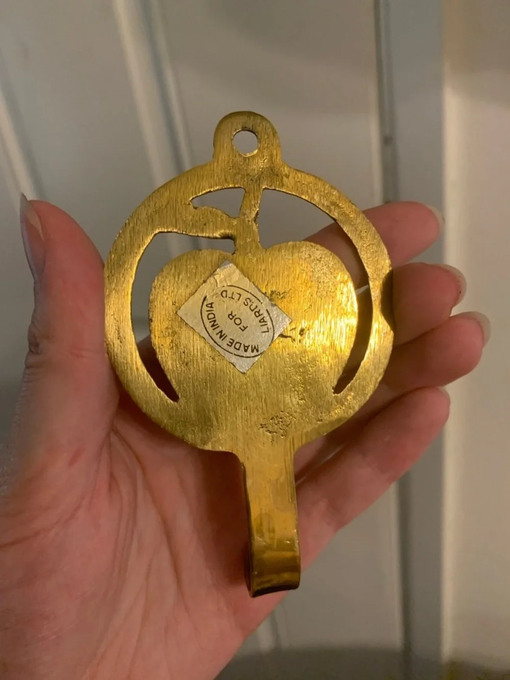 Brass Apple Wall Hook - Decorative Apple Design